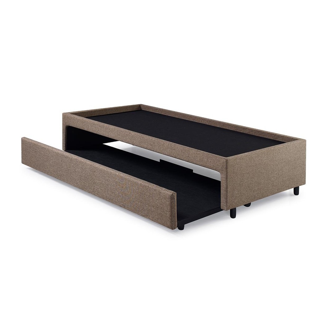 Bicama Box para Dois Colchões Viúva 120x203 Linho Marrom
