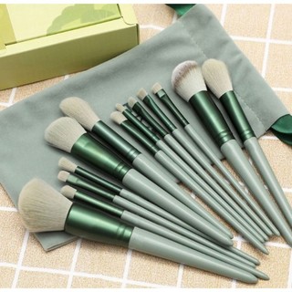 Kit 13 Pçs Pincéis de Maquiagem Com Bolsa de Veludo Contorno Kabuki Profissional Várias C…