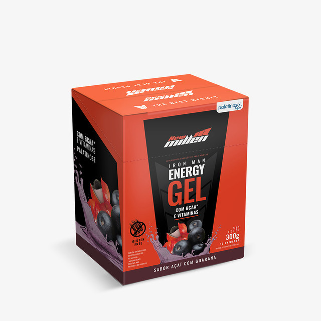 Iron Man Energy Gel Display 10 Unidades - New Millen