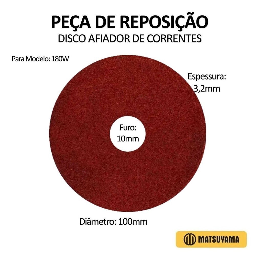 Rebolo para Afiador de Corrente modelo 180w Matsuyama - 407640 em Oferta na Shopee