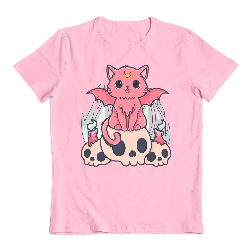 Camisa Camiseta Básica Gato Vampiro Gatinho Terror Aesthetic plus Size Roupa Bts kpop