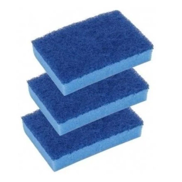 Kit com 3 Esponja Azul Nao Risca Limpeza Delicada SCOTCH-BRITE em Oferta na Shopee