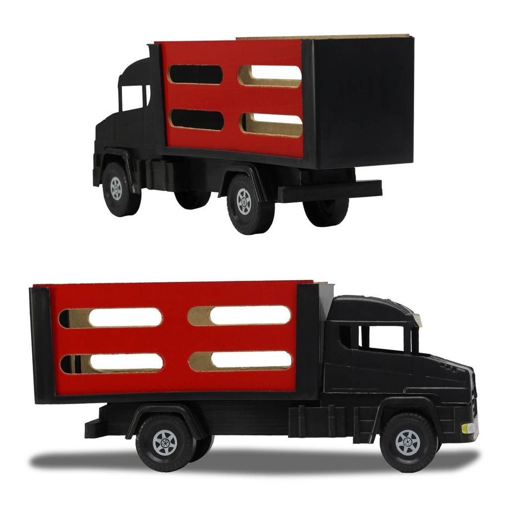 Caminhão boiadeiro MDF brinquendo infantil menino colorido resistente presente promo achadinho Shope