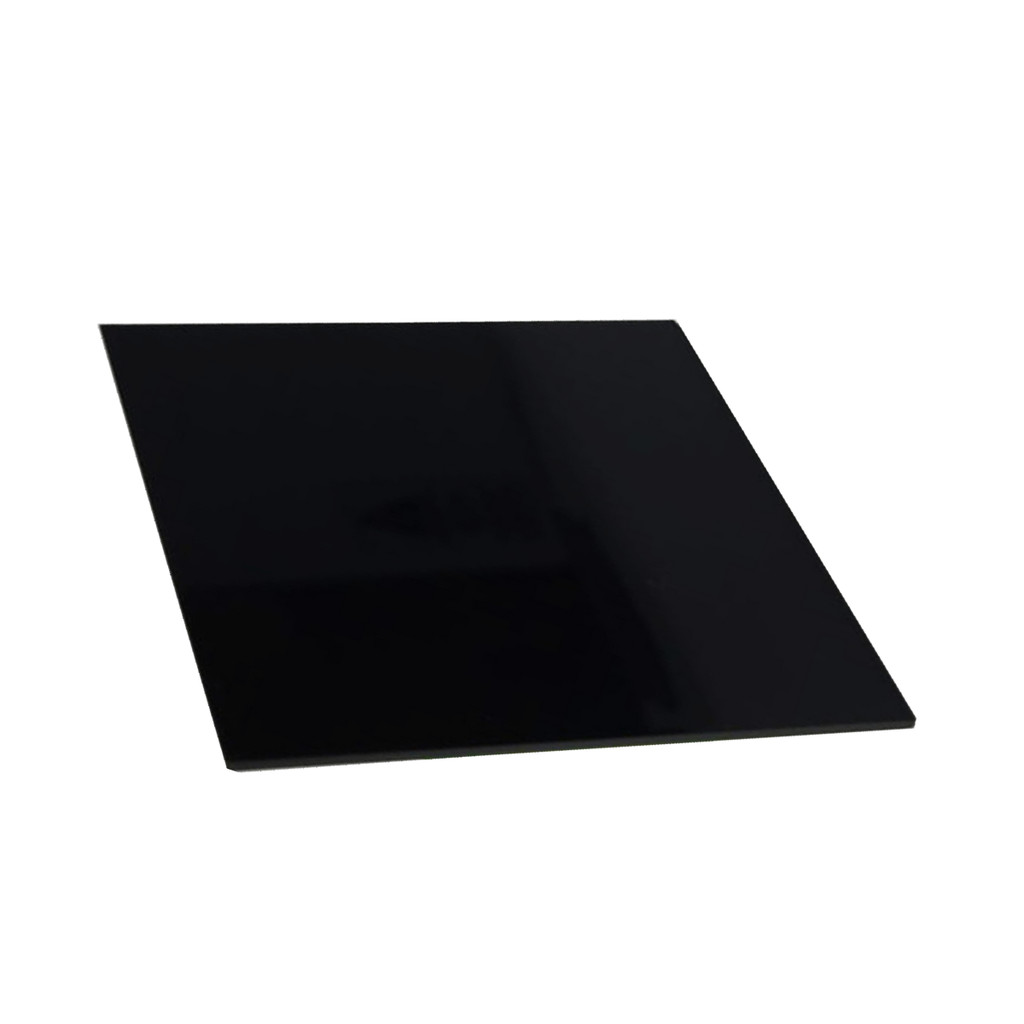 Chapa placa acrílico cast preto 61cm X 24cm X 3mm
