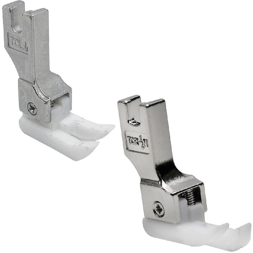 02 Calcador Compensado Pesponto Esquerdo Direito 1/16 Teflon em Oferta na Shopee