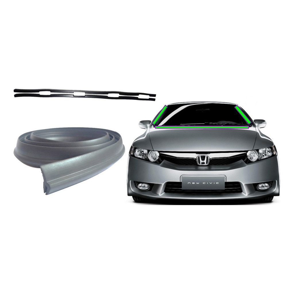Borracha De Acabamento Para-brisa  New Civic 2007 A 2011
