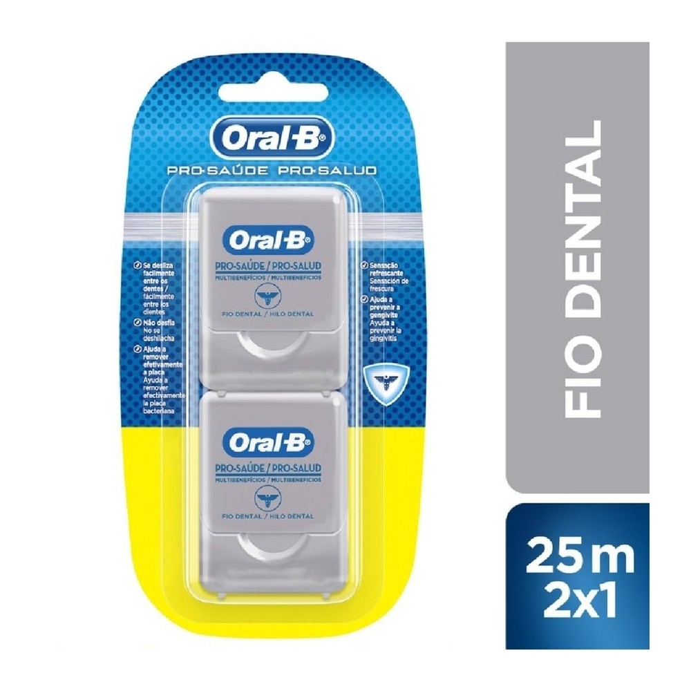 Fio Dental Oral-B Pro-Saude Multi-Beneficios 25m 2 Unidades em Oferta na Shopee