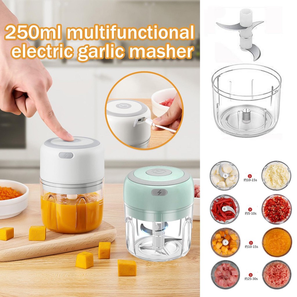 Moedor Elétrico De Alho Picador Alimentos Masher Portátil Triturador bunverbr