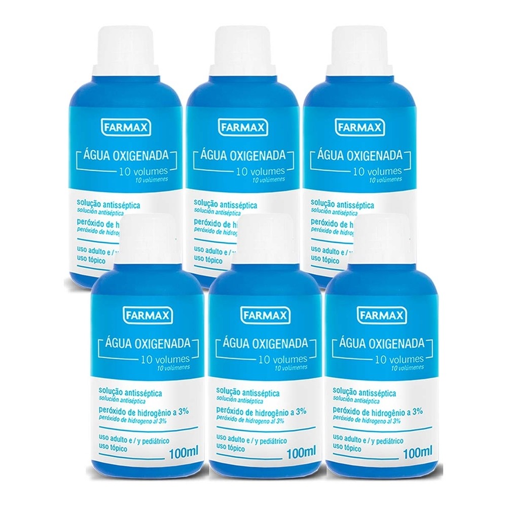 Kit 6 und Água Oxigenada Farmax 10 Volumes 100ml em Oferta na Shopee