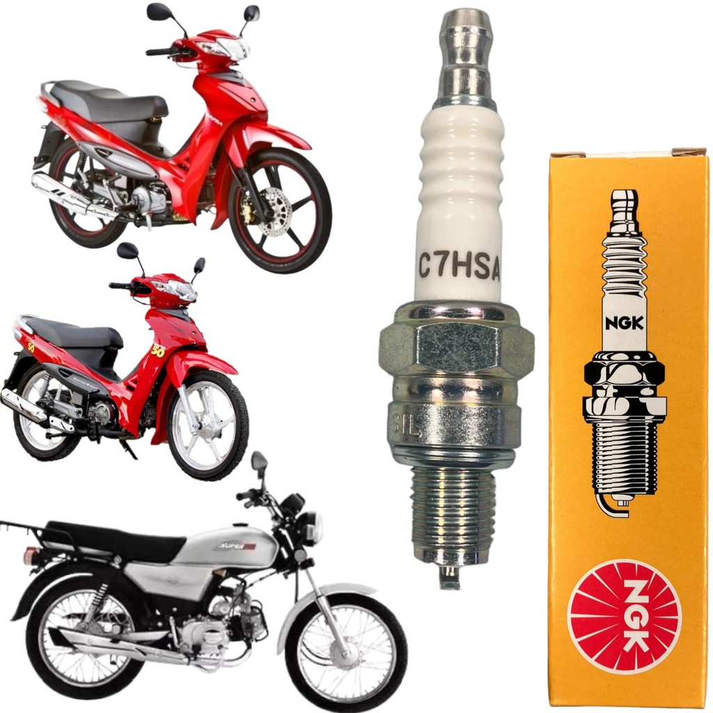 VELA IGNIÇÃO DAFRA ZIG 50 SUPER 100 ZIG+ 100 CC C7HSA NGK ORIGINAL