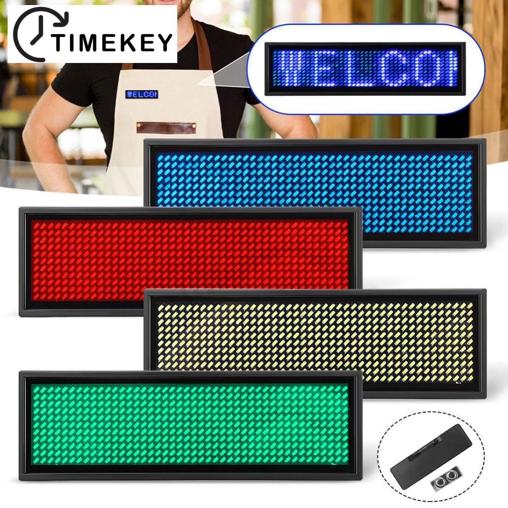 TKEY Mini LED Digital Programável Nome De Rolagem Recarregável Sinal De Tag De Mensagem T9X6 em Oferta na Shopee