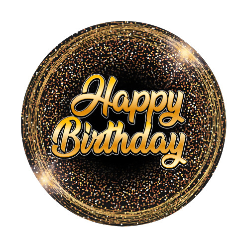 NOVO Painel Festa Infantil Redondo Happy Birthday, Feliz Aniversário, Glitter Dourado Gold + Arco, Suporte incluso. Fazemos personalizado com qualquer tema. Confeccionado em Lona fosca, impressão de alta resolução. cenário , p/ Decoração