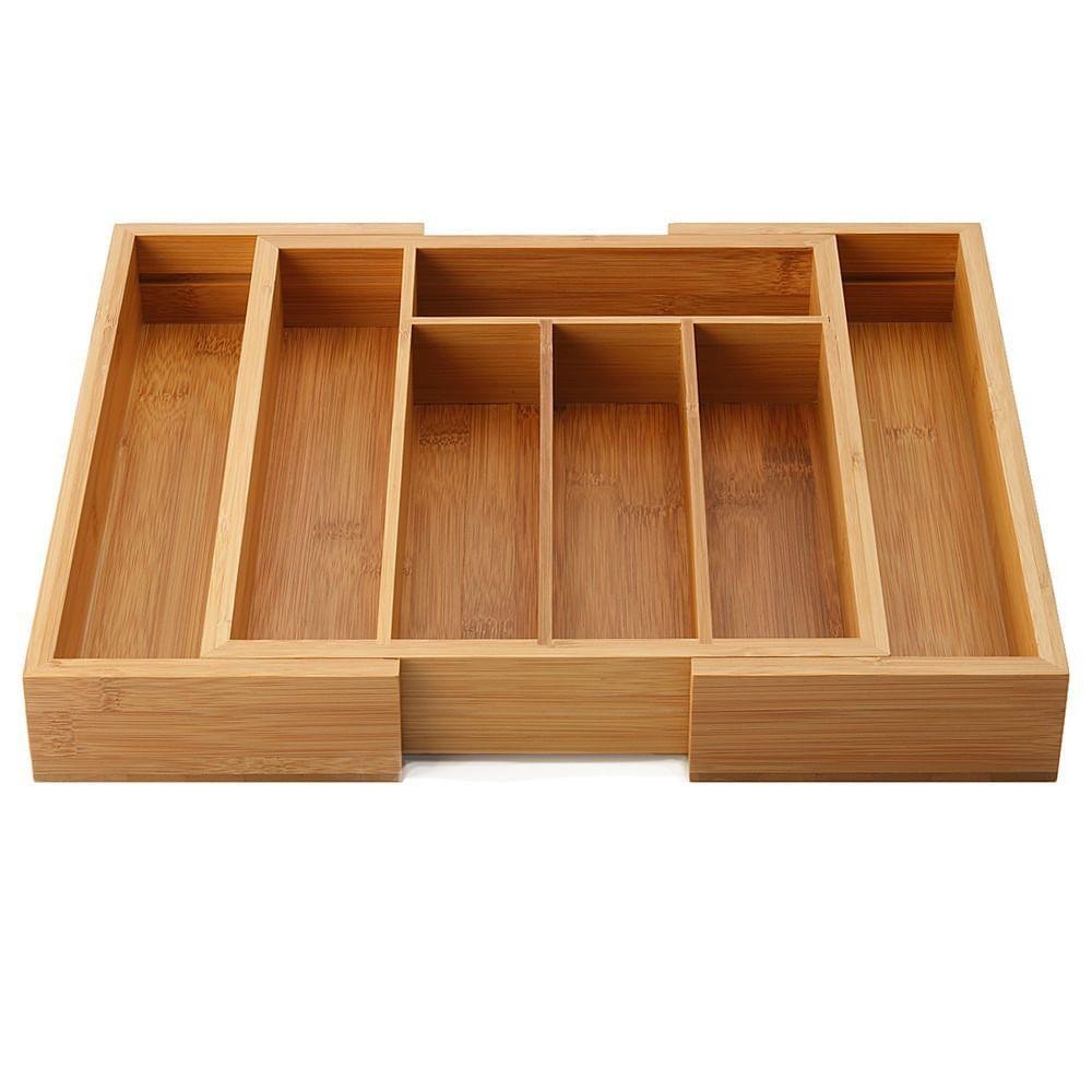 Porta Talheres Extensível Em Bambu Maxwell & Williams em Oferta na Shopee