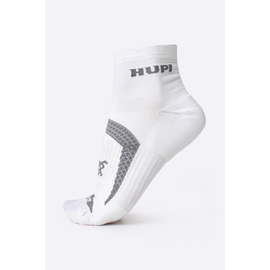 Meia HUPI Running Pro Prime Branco e Cinza - LT para pés menores 34-38 em Oferta na Shopee