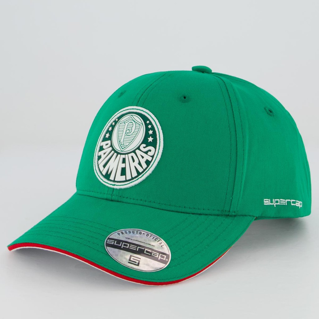 Boné Palmeiras 6 Gomos Verde e Vermelho em Oferta na Shopee