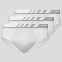 Kit 3 Cuecas Slip Lupo Microfibra Sem Costura Branca