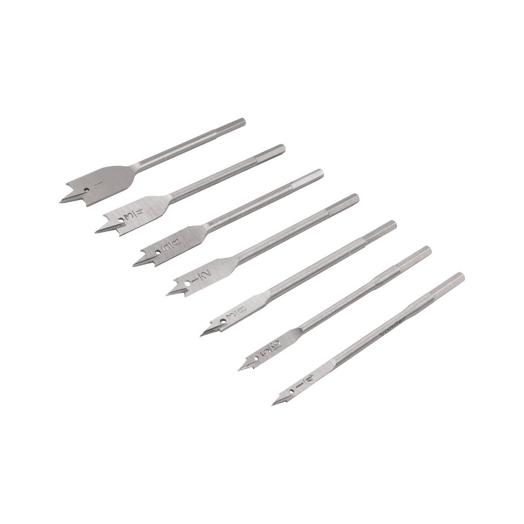 Jogo de brocas chatas com 7 peças de 1/4" a 1" VONDER em Oferta na Shopee