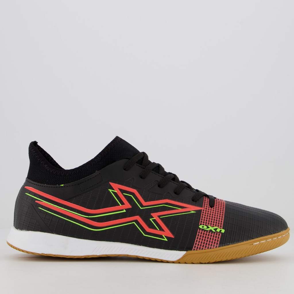 Chuteira Oxn Velox 4 Neo Futsal Preta e Laranja - Sports & Outdoors