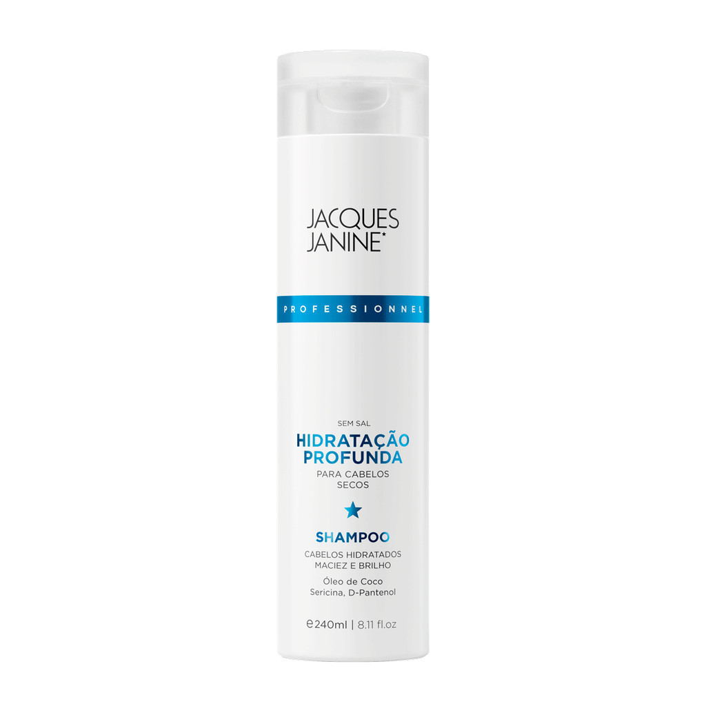 Shampoo Cabelos Secos Sem Sal Hidratação Profunda Jacques Janine 240ml em Oferta na Shopee