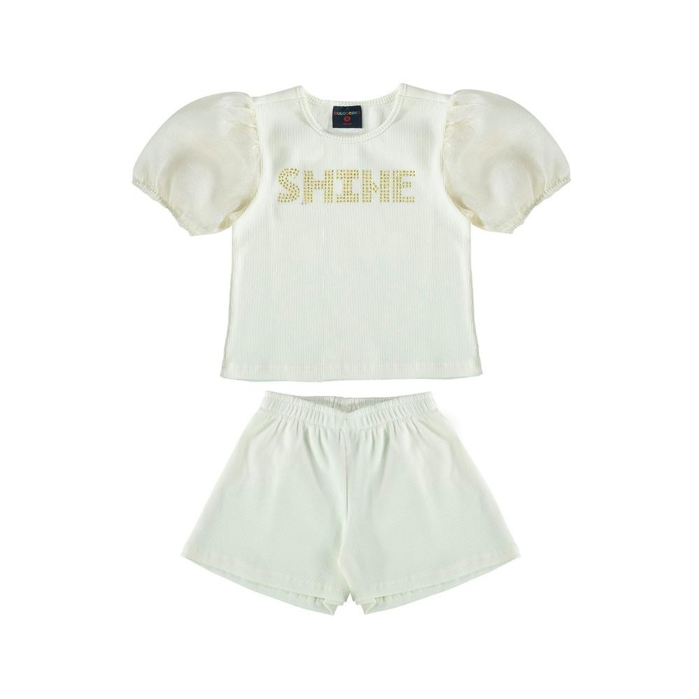 Conjunto em Ribana Infantil Menina Guloseima em Oferta na Shopee