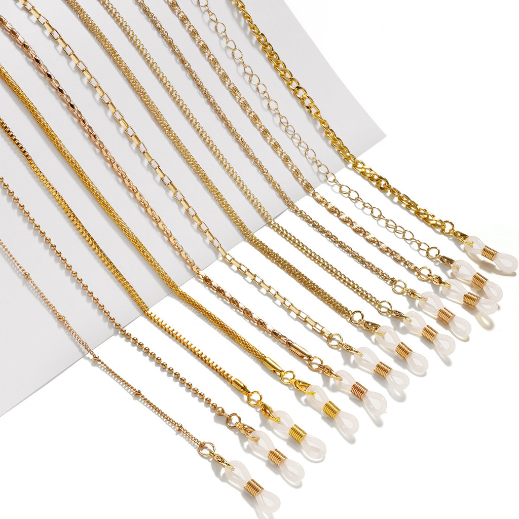 Colar máscara Corrente óculos Corrente óculos Corrente máscara corrente óculos metal