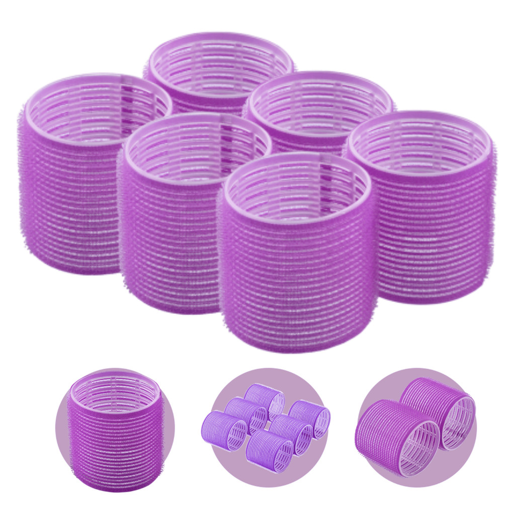 Kit 6 Bobs Autoaderente Rolo de Cabelo Formador de Cachos Grande 61mm N6 Salão de Beleza Casa em Oferta na Shopee