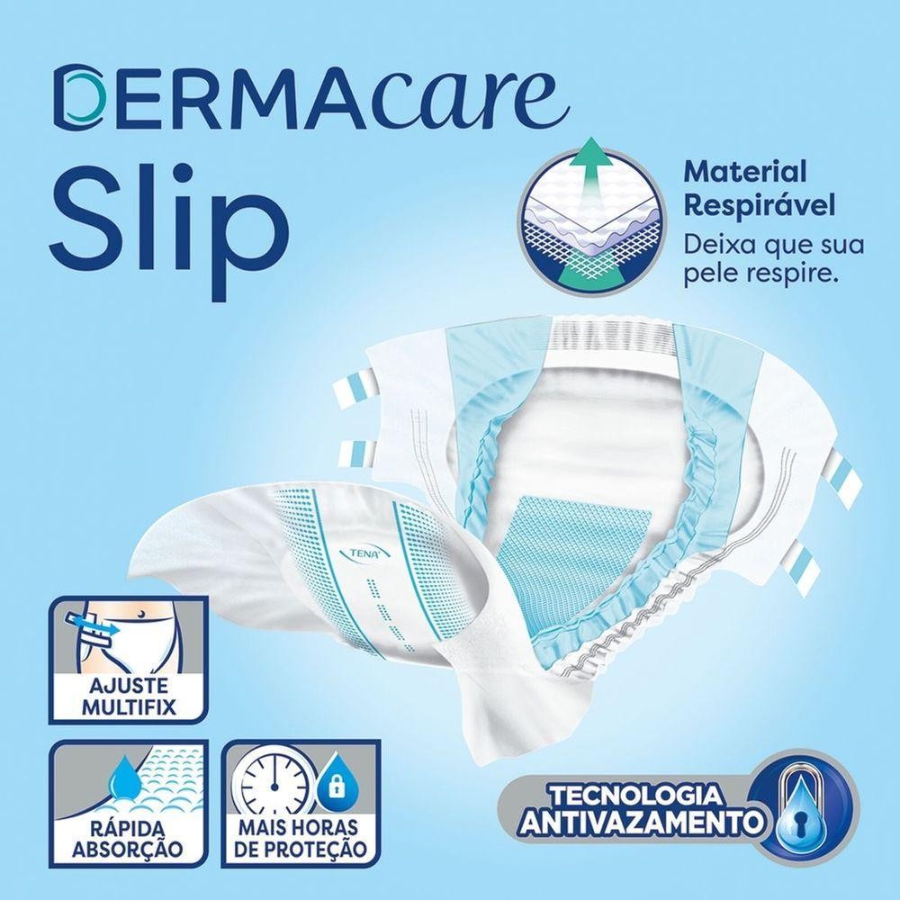 Detalhes do Kit 2 Fraldas Geriátricas Tena Slip Dermacare M 24un