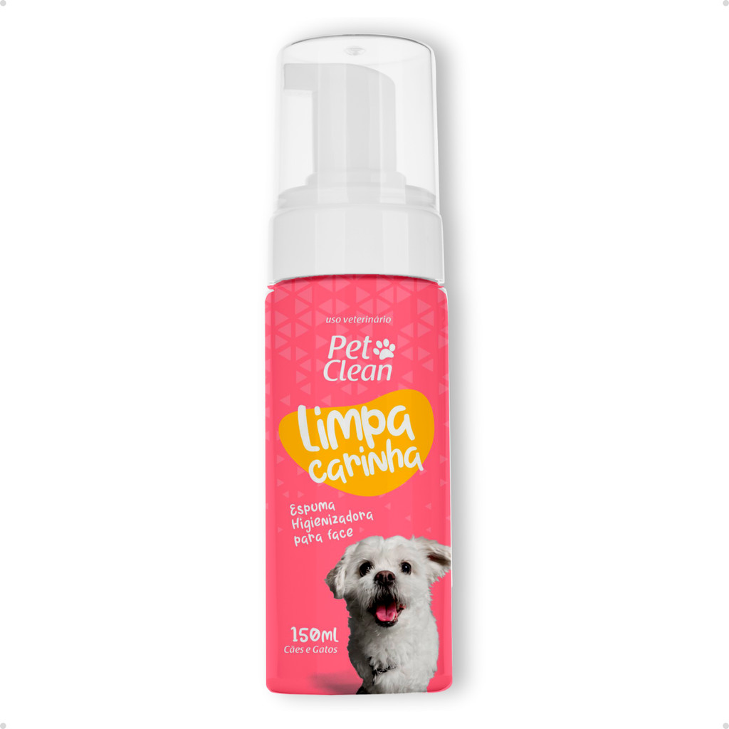 Limpador Higienizador De Carinhas Face para Cachorro e Gato Pet Clean - 150 ml - Pets