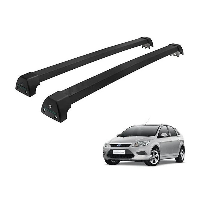 Rack Teto Alumínio Preto Focus Hatch (2010 A 2013)