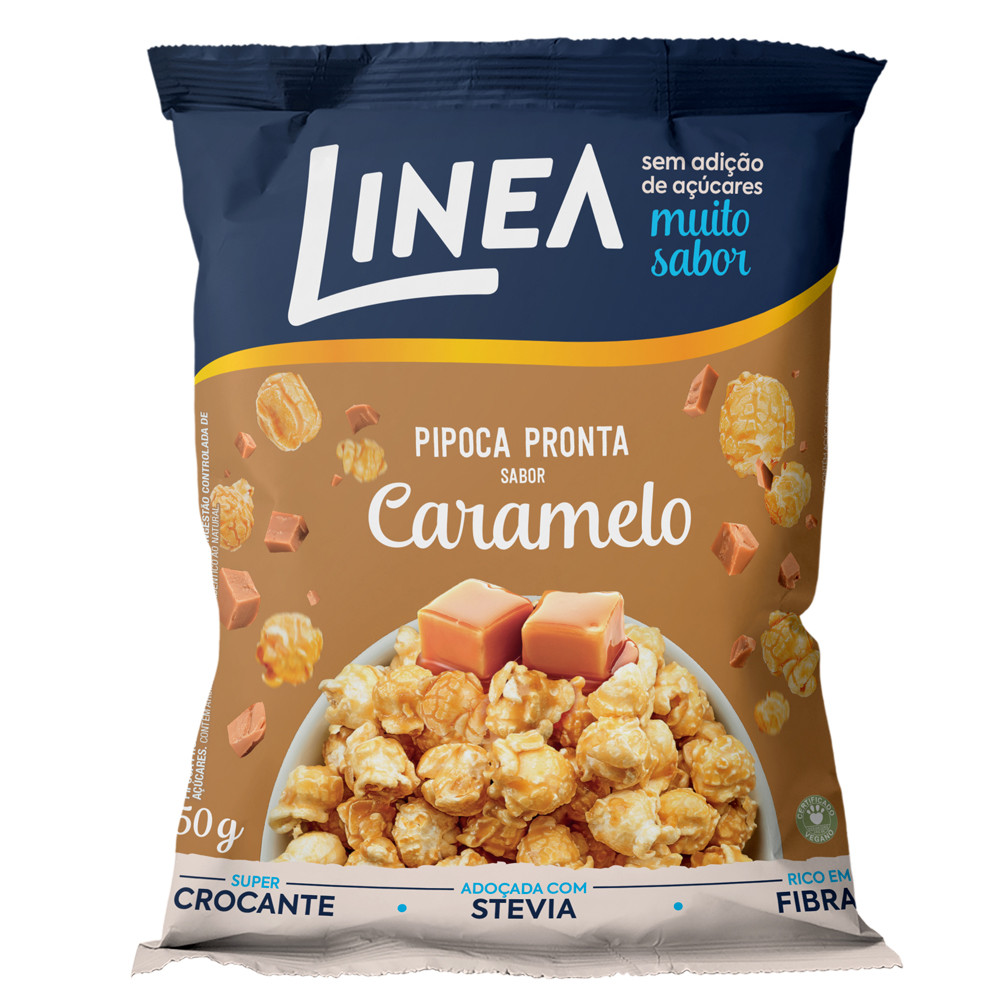 Pipoca Pronta Linea Sabor Caramelo 50g