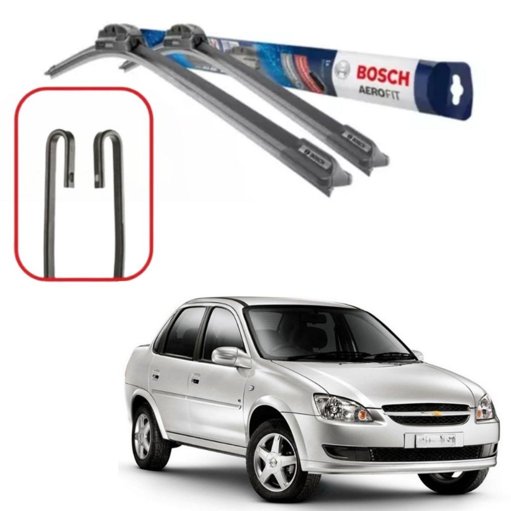 Par de Palheta Bosch Limpador de parabrisa  Gm Corsa Classic 2003 Até 2015 em Oferta na Shopee