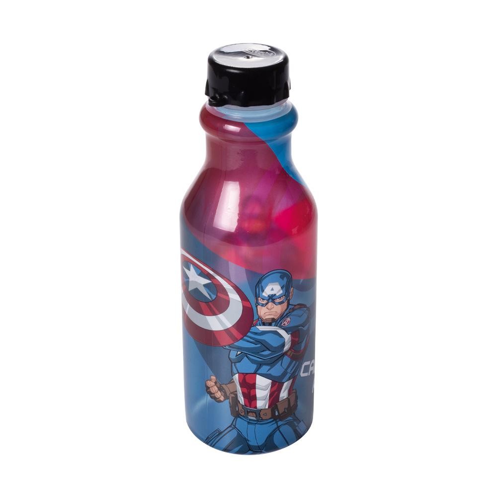 Garrafa 500 ml Lancheira Infantil Capitão América Plasútil - Home & Living