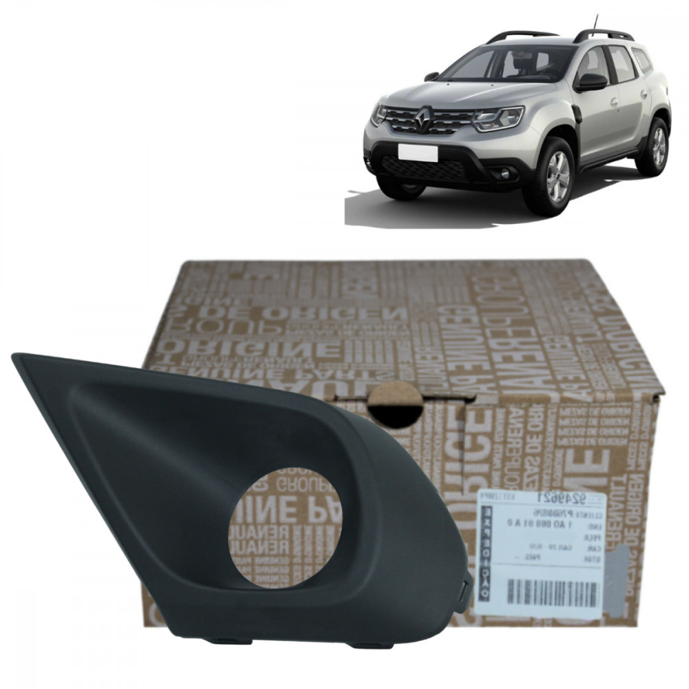 Moldura farol milha esquerdo Duster 19 20 21 22 23 24 em Oferta na Shopee