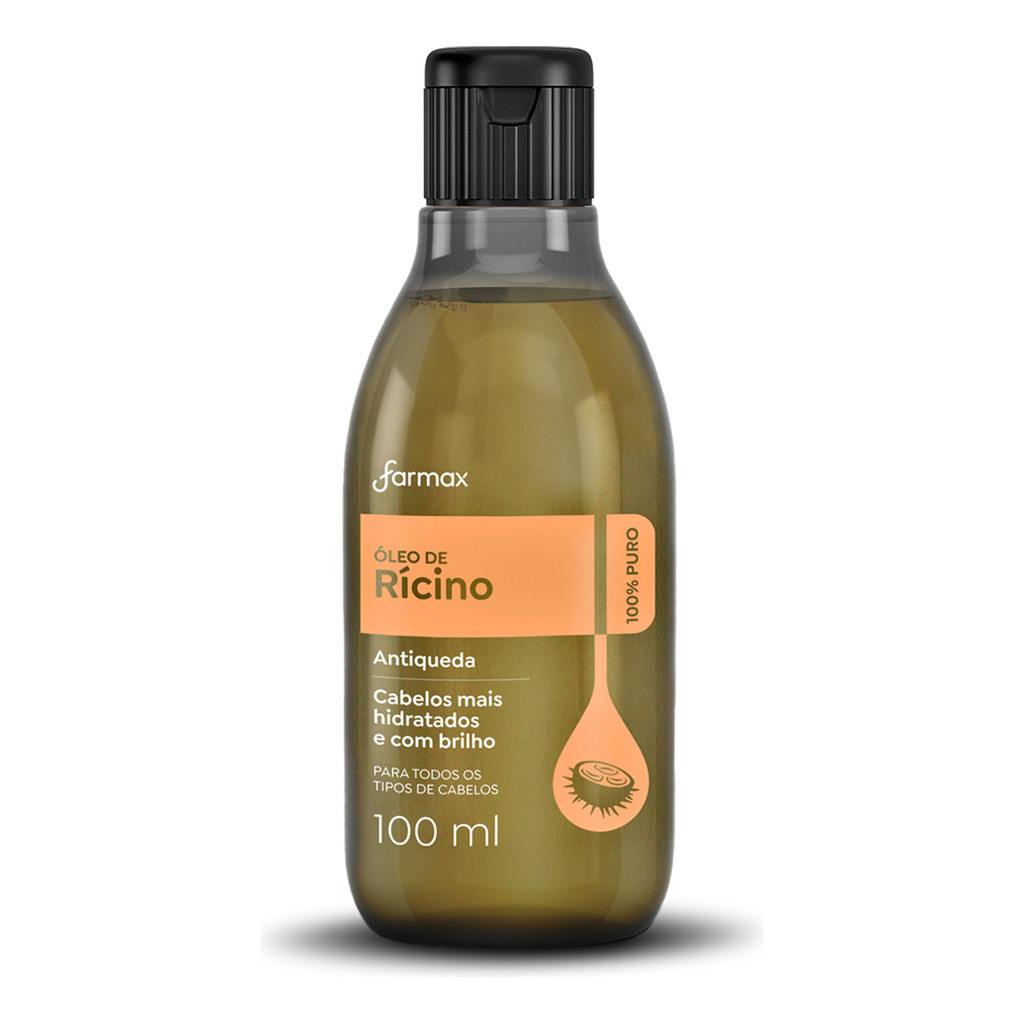 Óleo De Rícino 100% Natural 100ml Farmax