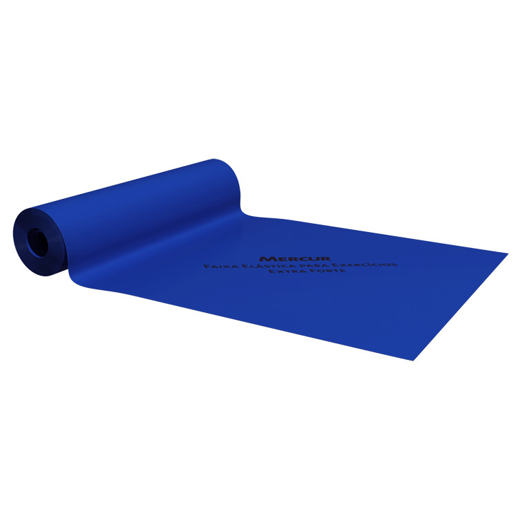 Faixa Elastica Extra Forte Exercicio Theraband Mercur Azul 1,5 M