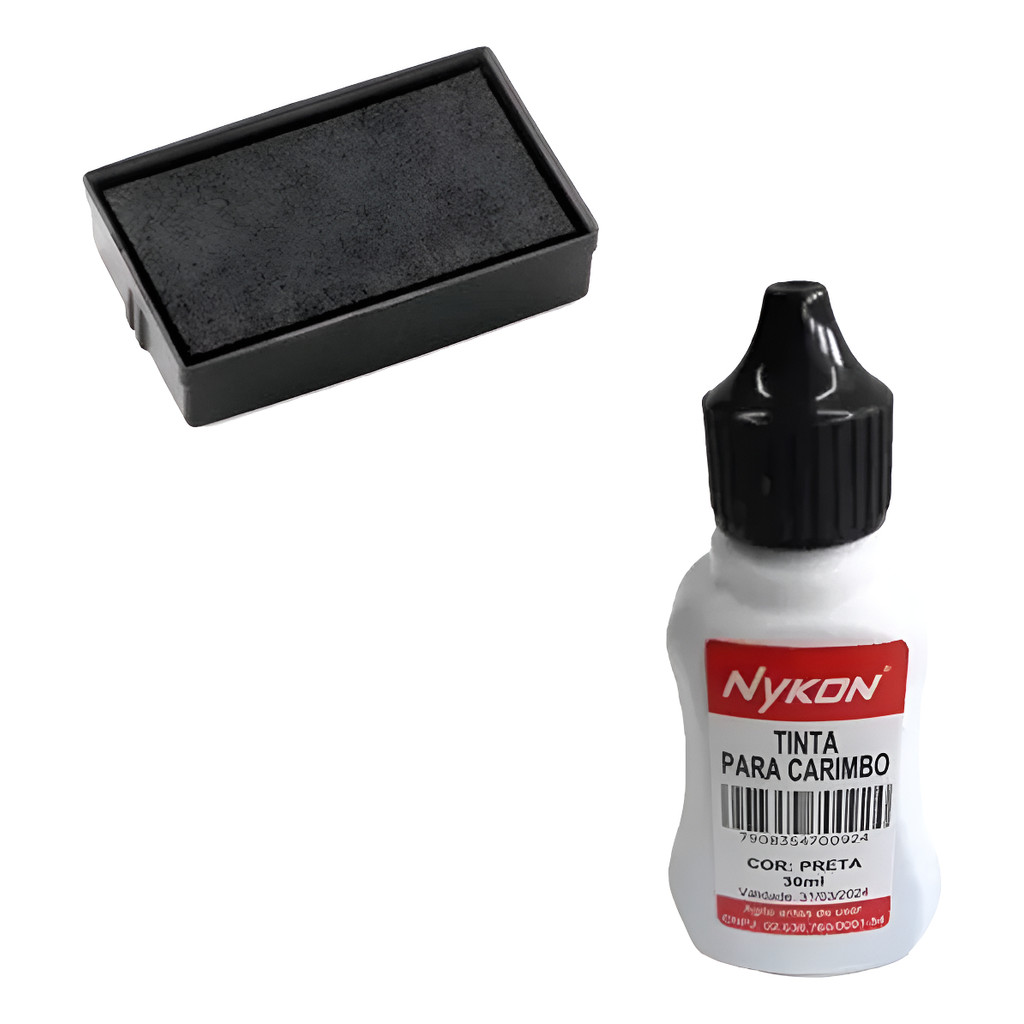 Kit Almofada + Tinta Para Carimbo Automatico Autoentintado
