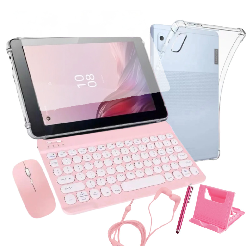 Kit para Tablet Lenovo Tab M9 Case Transparente com Borda  Anti Impacto