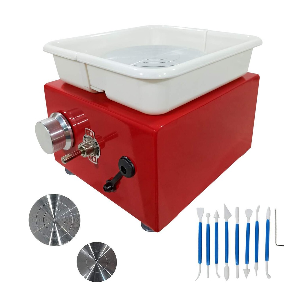 Mini Torno Elétrico Giratório para Cerâmica Pintura e Modelagem Bivolt 30w em Oferta na Shopee