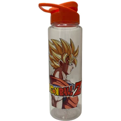 Garrafa Garrafinha de Água Infantil Squeeze Goku Super Saiyajin 750ml Transparente Bandeirante