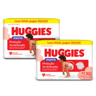 Kit 2 - Huggies Fralda Pants Proteção Acolchoada XG - 64 Un em Oferta na Shopee