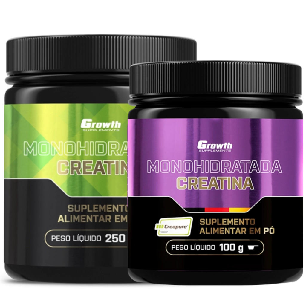 Creatina 250g Monohidratada + Creatina 100g Creapure Growth
