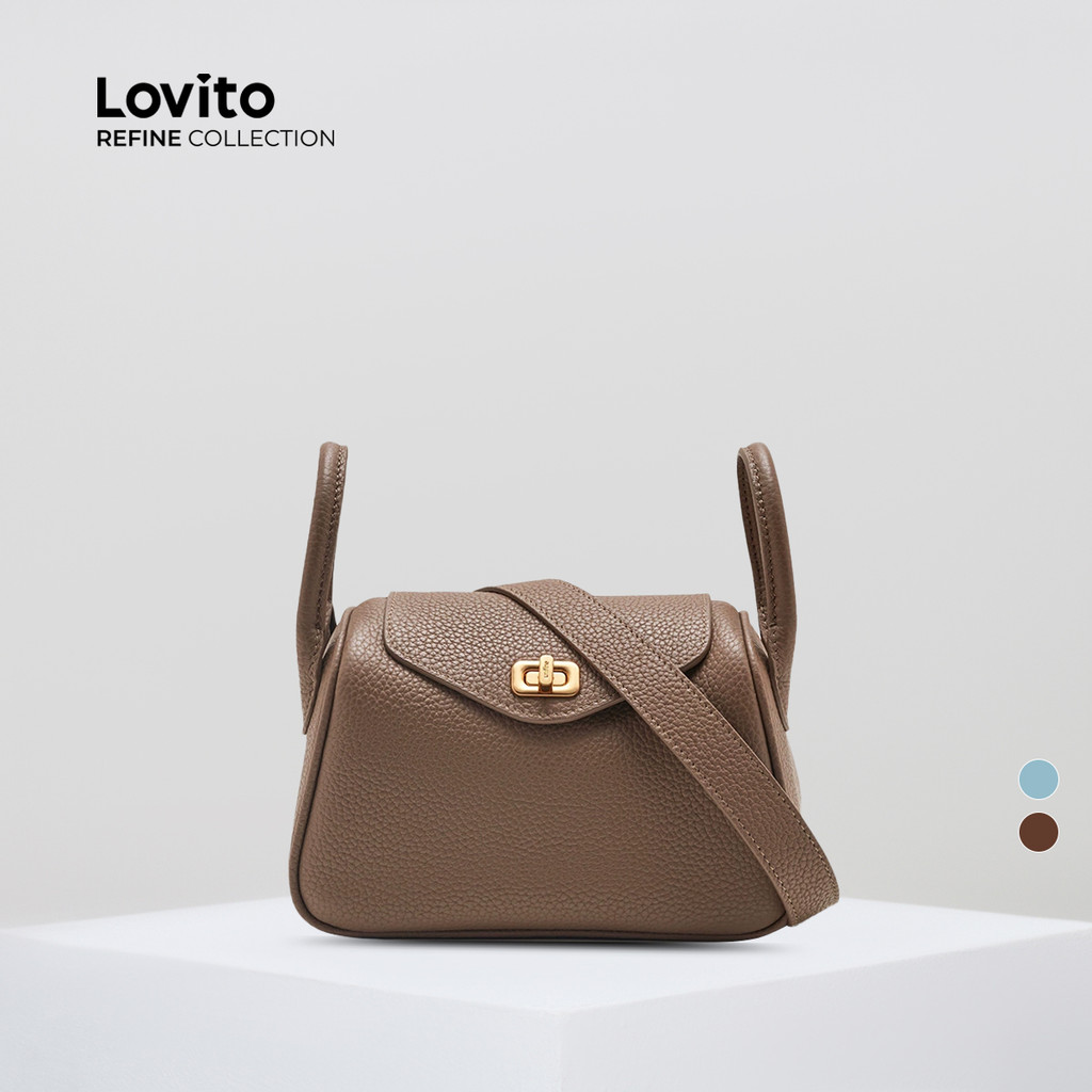 (Lovito Refine) Bolsa de almofada lisa Casual versátil para mulheres LFAR9026 - Women Bags