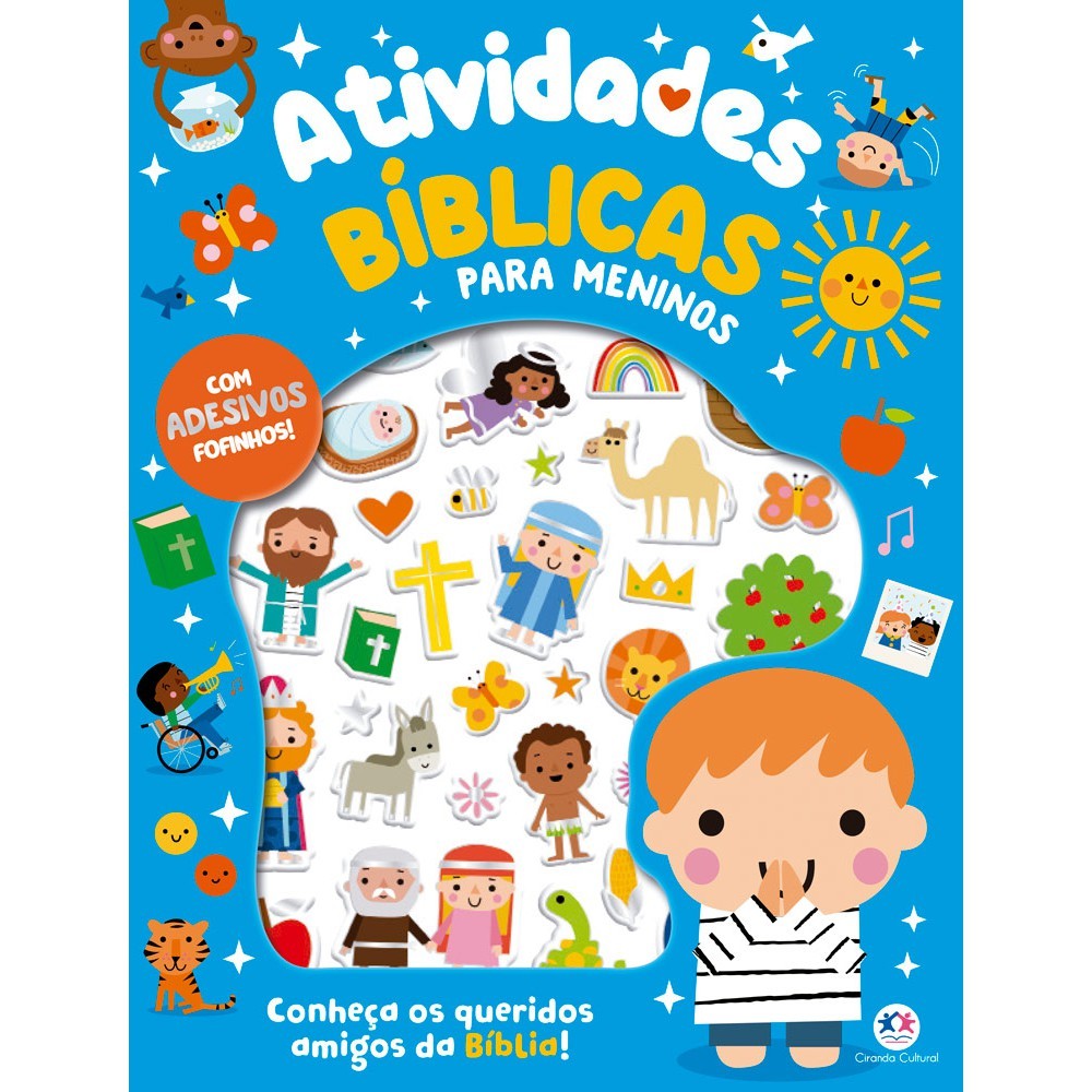 Livro Adesivos Atividades Bíblicas para Meninos em Oferta na Shopee