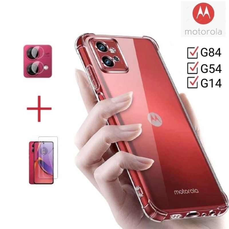Para Motorola Moto G84 G86 G54 G14 G04 G24 G34 G56 G35 G55 G75 G15 +Capa + Película Vidro + Câmera
