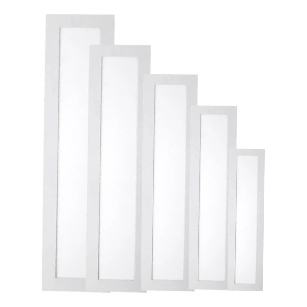 Kit 5 Plafon Led Retangular Embutir 24w 10x60