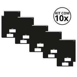 Kit Com 10 Caderno Brochura 80 Fls Pautado Capa Dura - Stiff KITS:KIT 03
