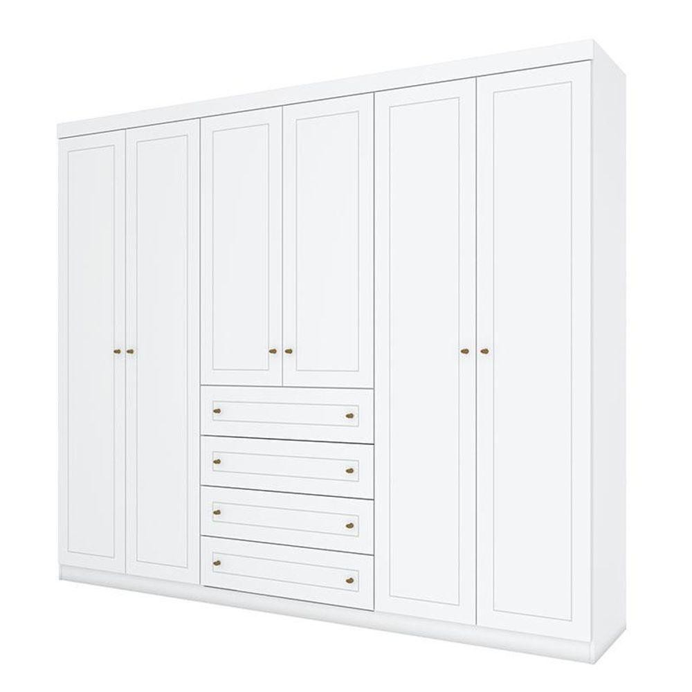 Guarda Roupa Casal Nova York 6 Portas Branco Hp – Henn
