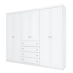 Guarda Roupa Casal Nova York 6 Portas Branco Hp – Henn