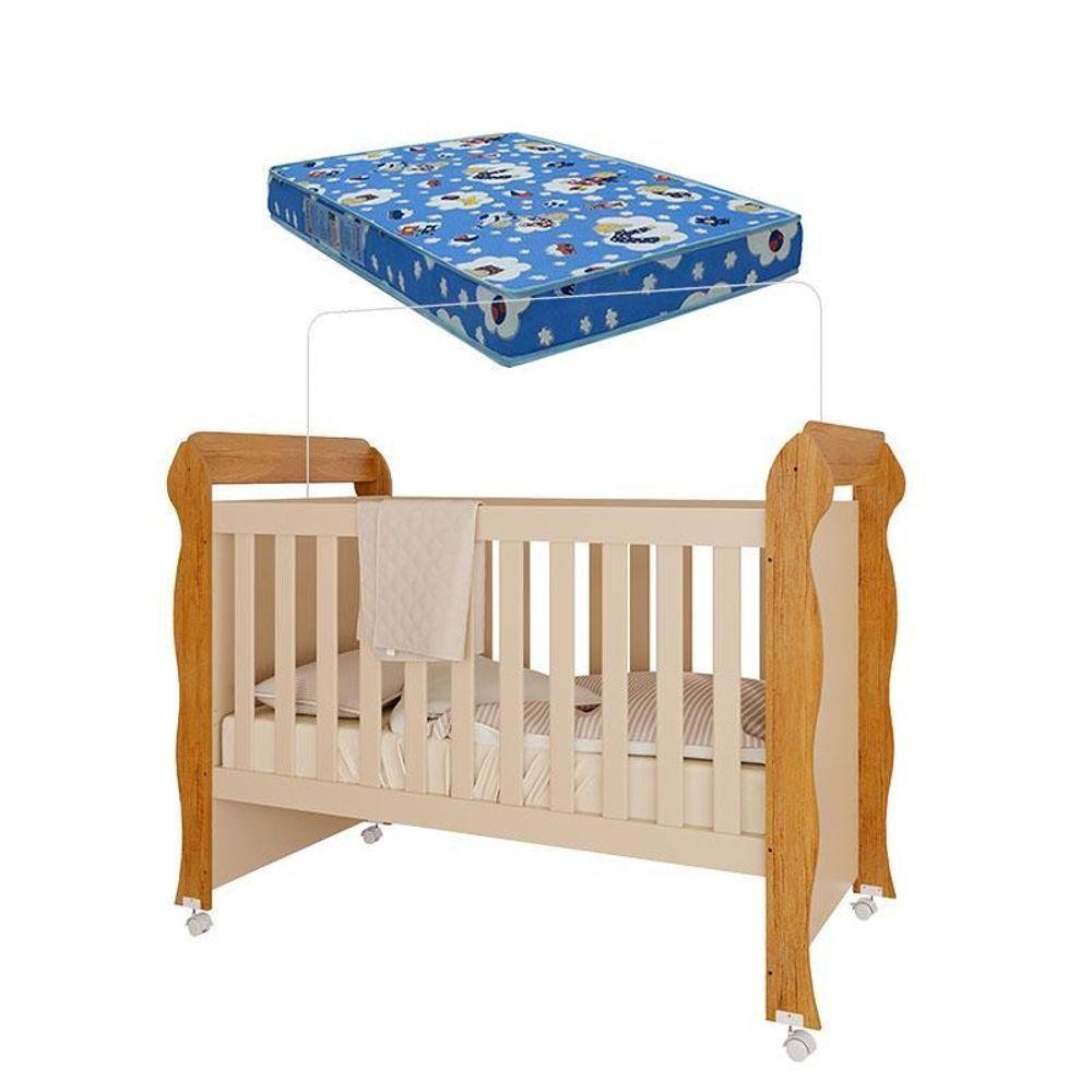 Berço Americano Mirelle Off White Bétula Com Colchão Ortobom– Carolina Baby em Oferta na Shopee