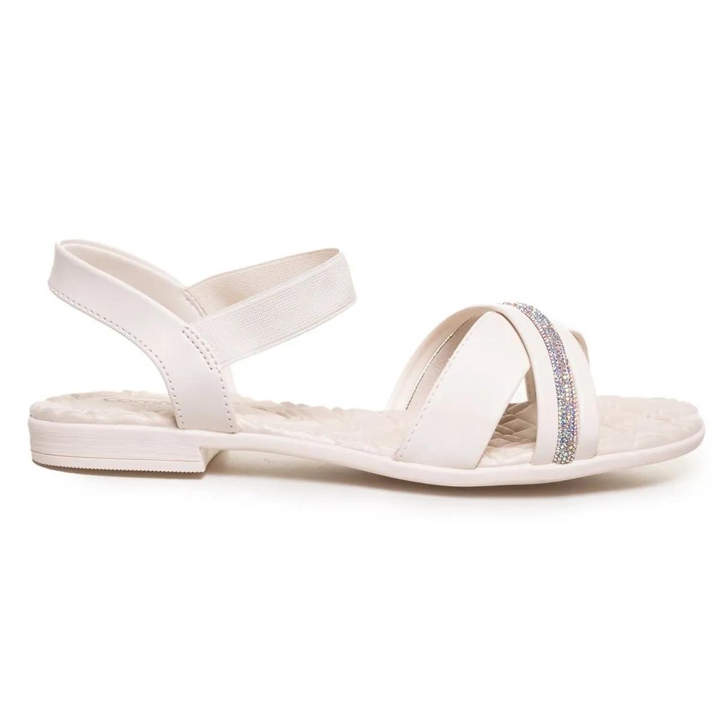 Sandália Comfortflex Rasteira Strass Feminina em Oferta na Shopee